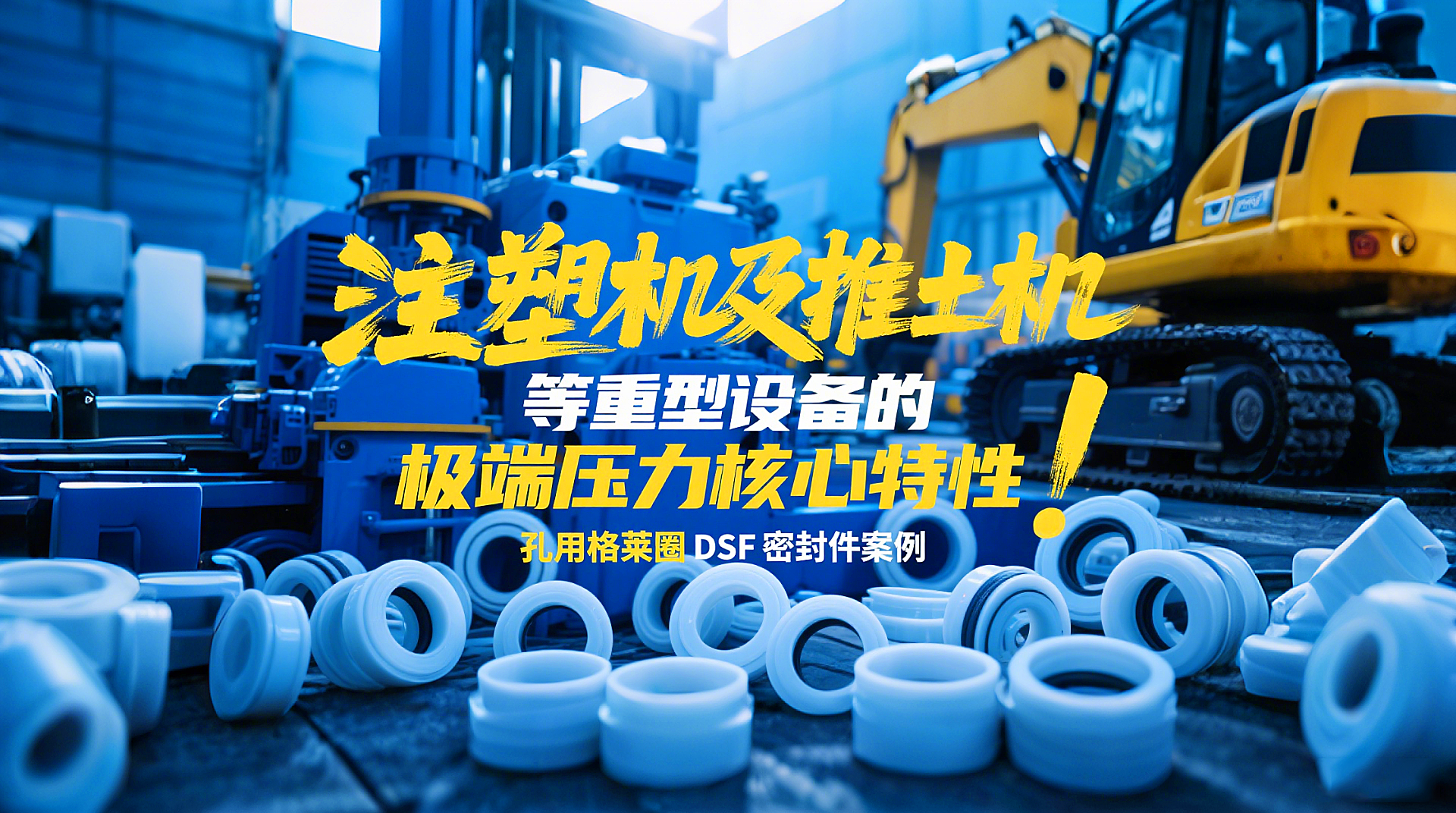 孔用格萊圈DSF密封圈丨注塑機(jī)及推土機(jī)等重型設(shè)備的極端壓力核心特性！