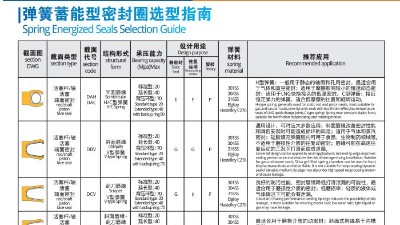 <i style='color:red'>泛塞封唇型密封圈</i>彈簧蓄能型密封圈選型指南 <i style='color:red'>泛塞封唇型密封圈</i>彈簧蓄能型密封圈選型指南
